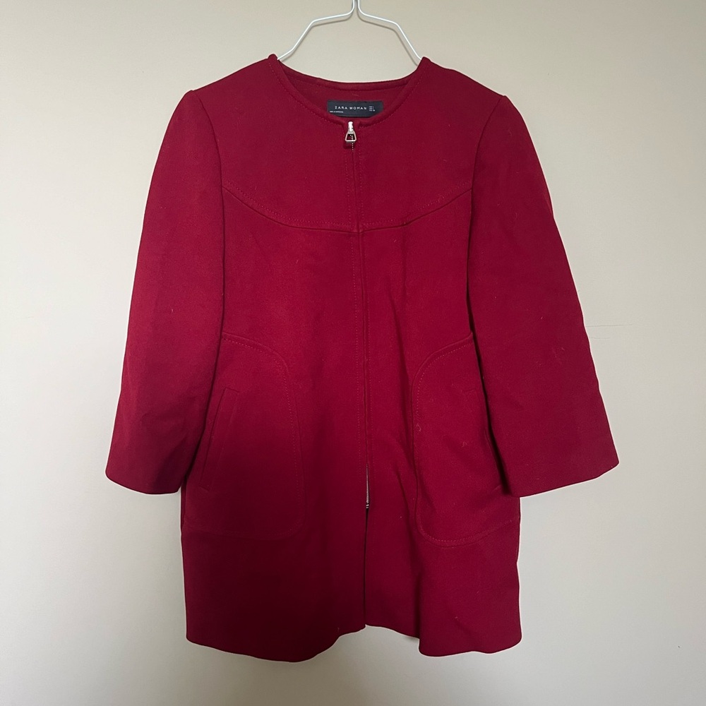 Zara Red Jacket Coat